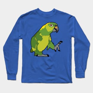 Bomber Yellow Nape Amazon Parrot Long Sleeve T-Shirt